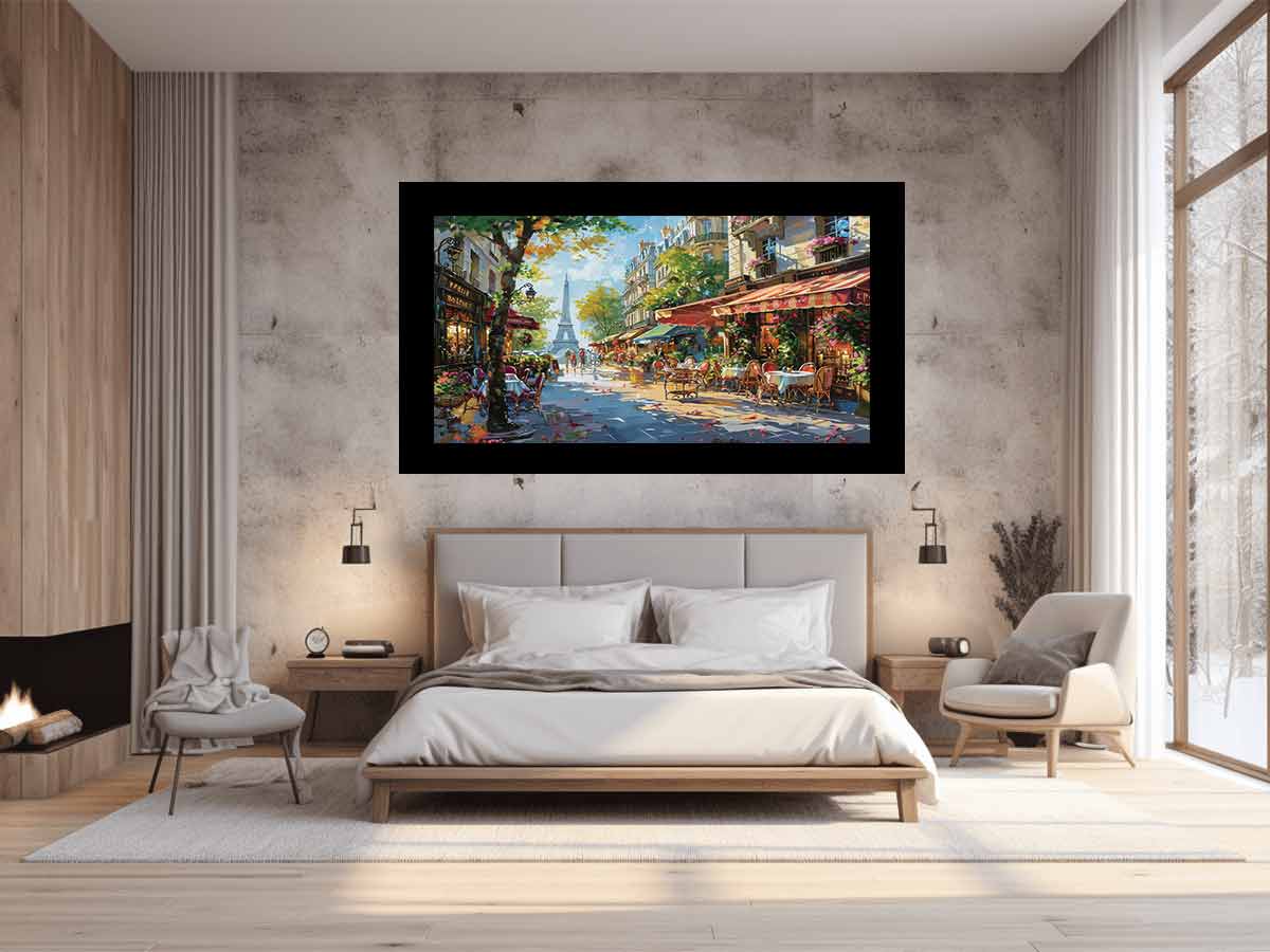 Paris Street Canvas Painting-1