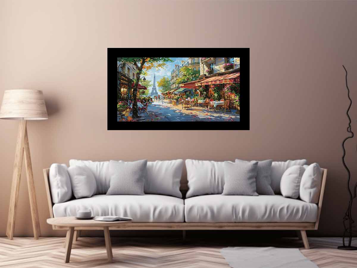 Paris Street Canvas Painting-2